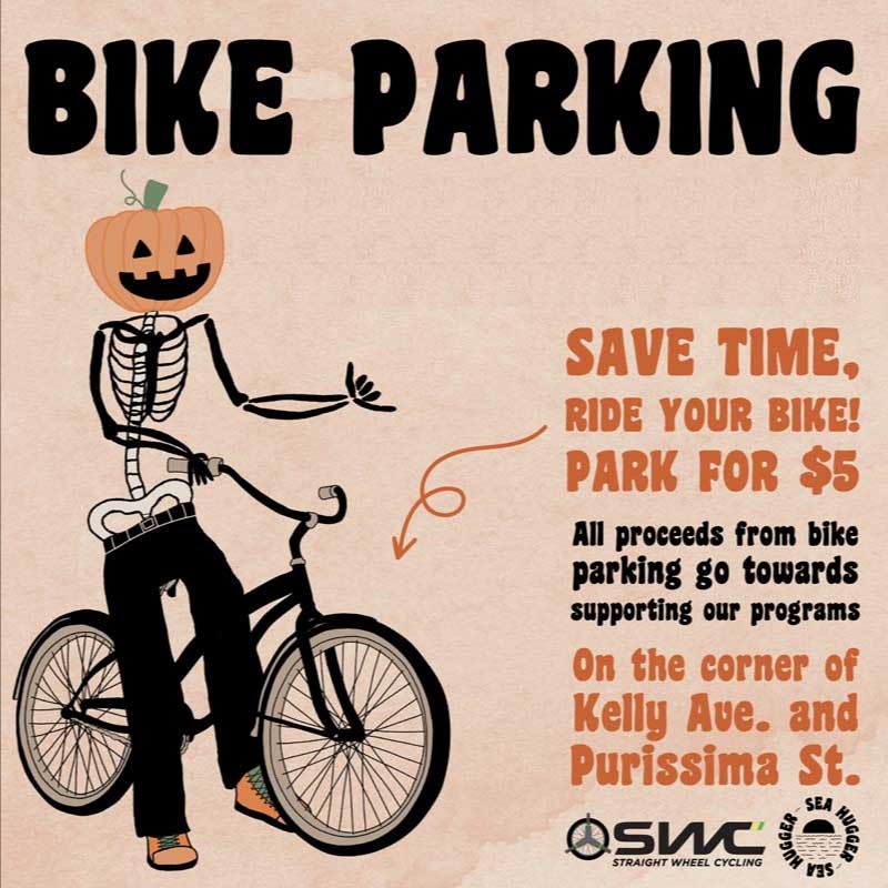 2023 pumpkin festival bike parking poster