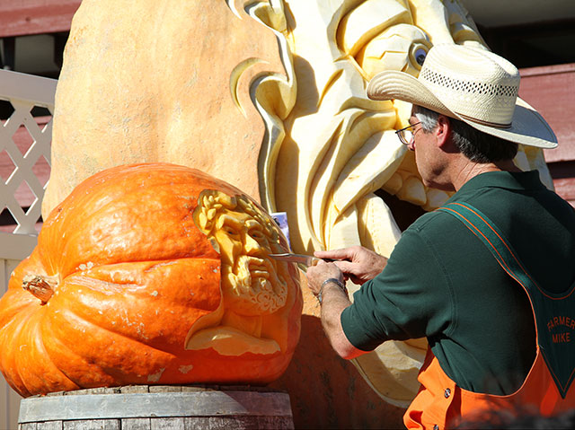 Famous for his 3-D pumpkin carving