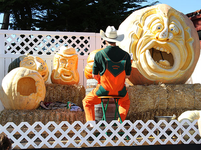 Farmer Mike, pumpkin carver